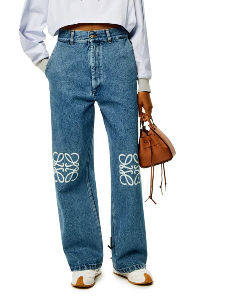 Birch Anagram Appliquéd Jeans