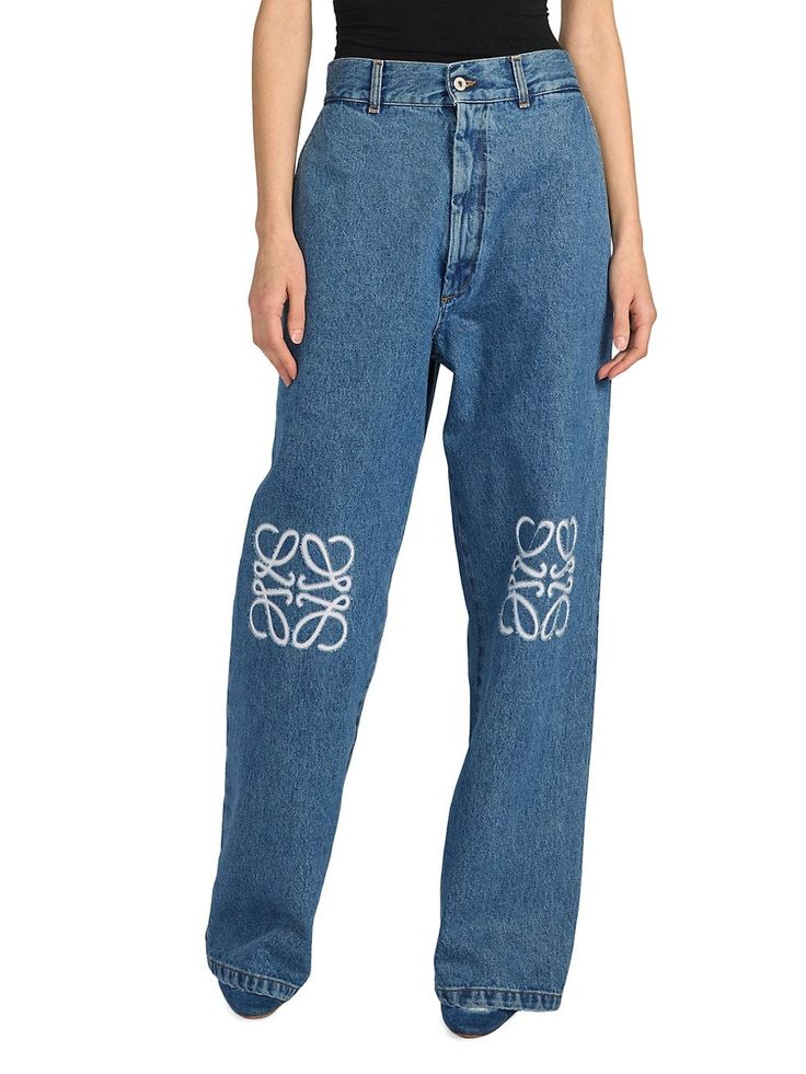 Birch Anagram Appliquéd Jeans