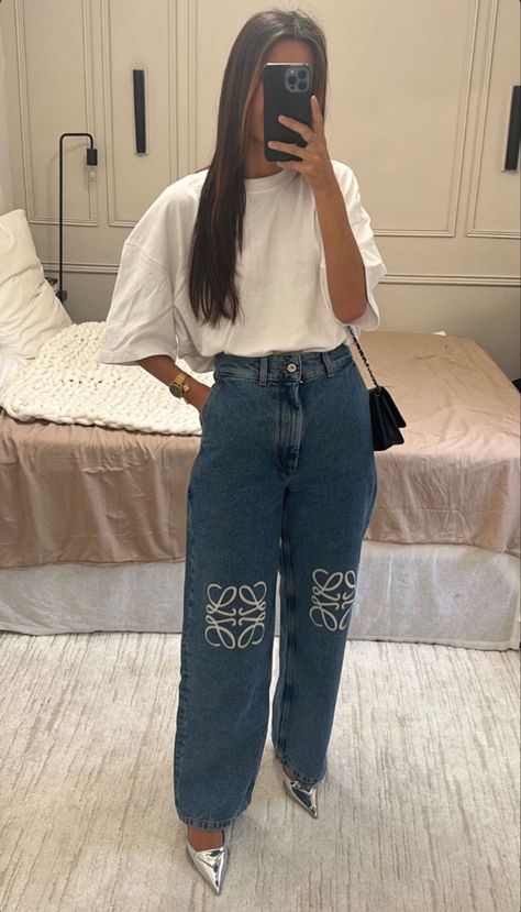Birch Anagram Appliquéd Jeans